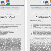 Vorschau Stellenausschreibung genauere Informationen entnehmen Sie bitte aus den PDF´s aus der Dokumentenliste